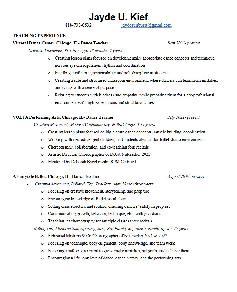 Jayde Kief Teaching Resume Jan 2024